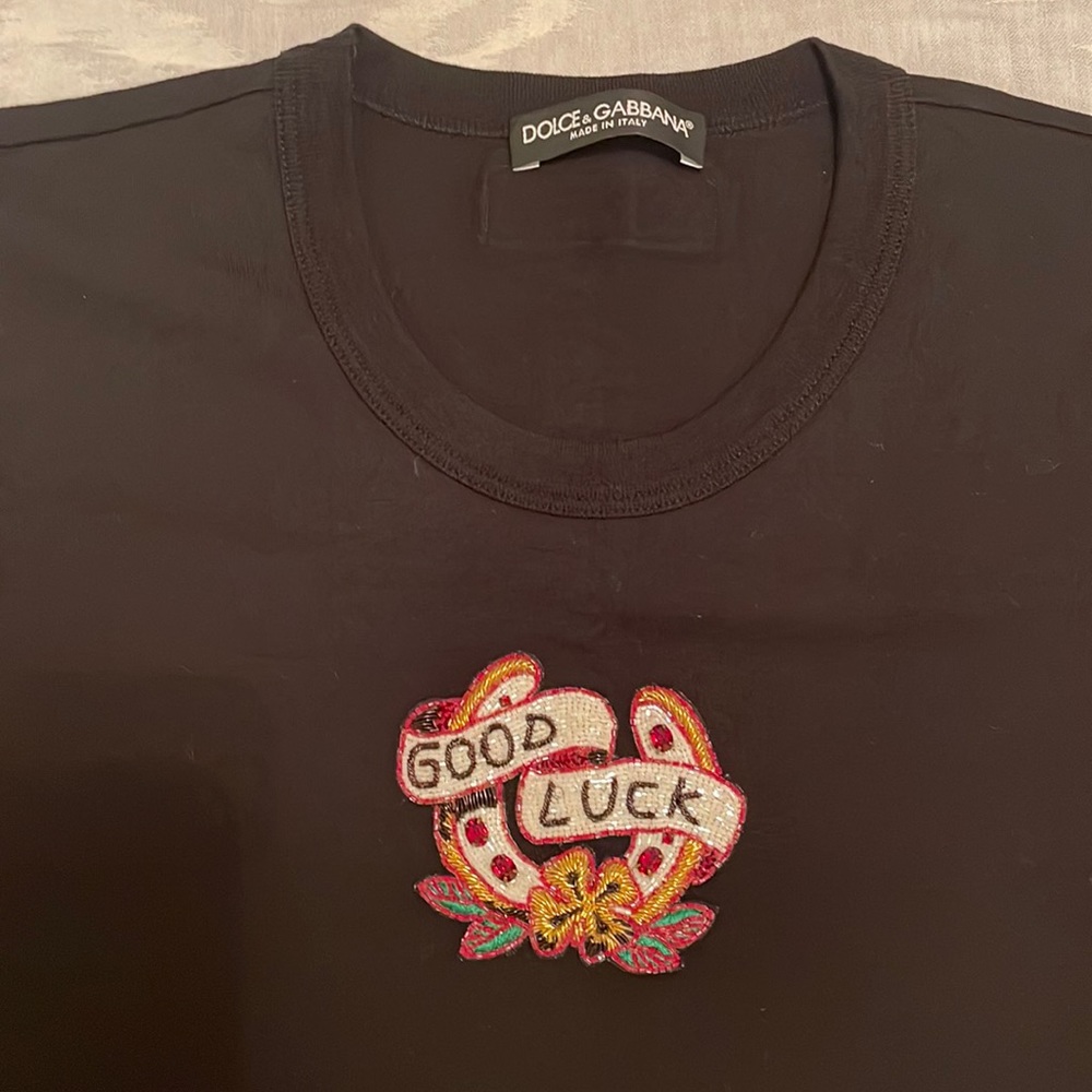 D&G t shirt black size Italian 40, US 4